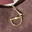 Gucci 837466 Bora Pari all'originale replica a tracolla maxi Softbit Marrone scamosciato