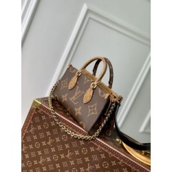 LV M14236 Borsa a catena OnTheGo East West Marrone
