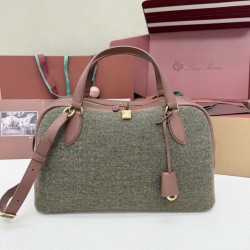 Replica qualità specchio Borsa  1:1 Needle Loro Piana piccolo/media Caramel Sage