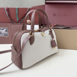 Replica Borsa Needle Loro Piana piccolo/media Tela caramello Imitazioni Replica qualità specchio Borsa Needle Loro Piana piccolo/media Tela caramello