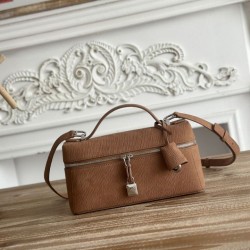 Replica qualità specchio Borse Firmate  a tracolla con manico superiore Loro Piana Extra Bag 23 Marrone