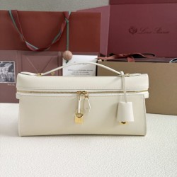 Replica qualità specchio Borsa  1:1 Loro Piana Extra Clutch L29 Bianco