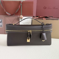 Replica qualità specchio Borsa Loro Piana Extra Clutch L29 Caffè