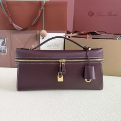 Replica qualità specchio Borsa Loro Piana Extra Clutch L29 Borgogna