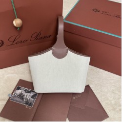 Replica Perfetta a cestino Loro Piana Bobbin Marrone Imitazioni Replica qualità specchio Perfetta a cestino Loro Piana Bobbin Marrone