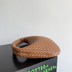 Replica qualità specchio Borsa a spalla hobo Veneta piccola/grande Bottega Veneta intrecciata marrone