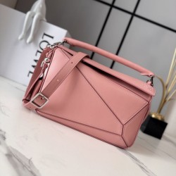 Replica qualità specchio Borsa Loewe Mini Featherlight Puzzle Cipria