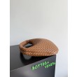 Borsa a spalla hobo Veneta piccola/grande Bottega Veneta intrecciata marrone