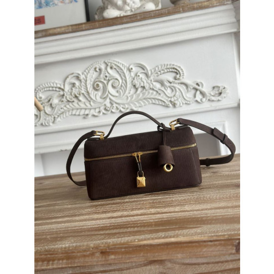 Borsa a tracolla con manico superiore Loro Piana Extra Bag 23 Marrone scuro Borsa a tracolla con manico superiore Loro Piana Extra Bag 23 Marrone scuro