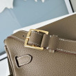 Borsa a tracolla Hermes Kelly Messenger grigia