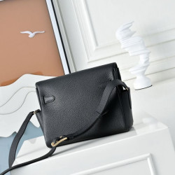 Borsa a tracolla Hermes Kelly Messenger nera