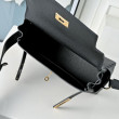 Borsa a tracolla Hermes Kelly Messenger nera