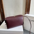 Borsa Celine Trio Flap morbida pelle di agnello bordeaux