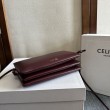 Borsa Celine Trio Flap morbida pelle di agnello bordeaux
