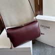 Borsa Celine Trio Flap morbida pelle di agnello bordeaux