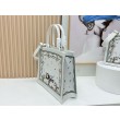 Borse Replica Dioramour  Dior Book Tote con tracolla multicolore fiori Revolution ricamati bianchi