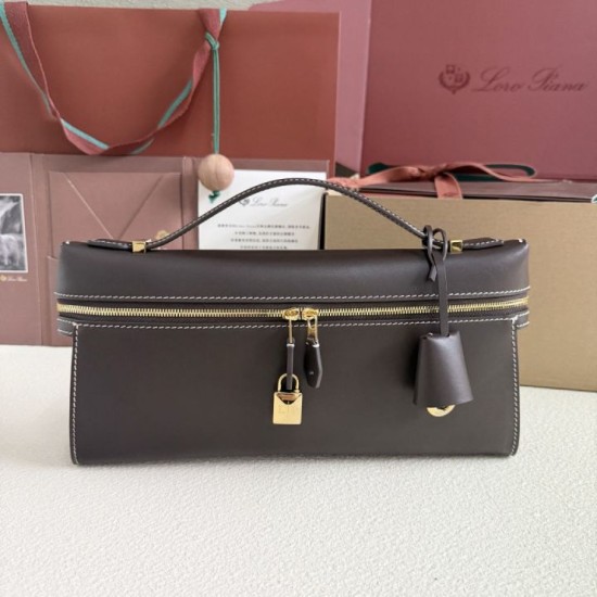 Borsa Loro Piana Extra Clutch L29 Caffè