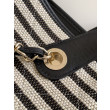 Borsa shopping Tote Chanel Deauville AS6007 tela righe bianca/nero Borsa shopping Tote Chanel Deauville AS6007 tela righe bianca/nero