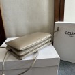 Borse Celine Trio Flap morbida pelle di agnello grigia