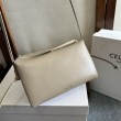 Borse Celine Trio Flap morbida pelle di agnello grigia