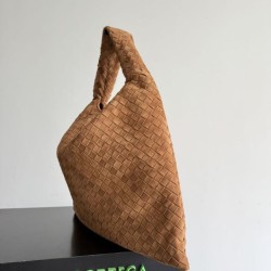 Replica Imitazioni borse griffate a tracolla Bottega Veneta Large Hop pelle scamosciata marrone Imitazioni Replica qualità specchio Imitazioni borse griffate a tracolla Bottega Veneta Large Hop pelle scamosciata marrone