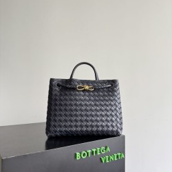 Replica qualità specchio Borse Bottega Veneta Andiamo piccola/media/grande pelle intrecciata Nera