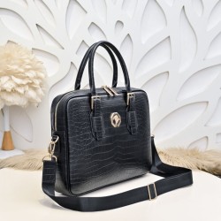 Replica Borsa da lavoro Stefano Ricci modello coccodrillo nera Imitazioni Replica qualità specchio Borsa da lavoro Stefano Ricci modello coccodrillo nera