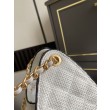 Replica Perfetta a mano Chanel 25 Mini Hobo AS5293 Rafia intrecciata Beige/Nero