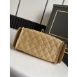 Bora Pari all'originale replica a mano Chanel 25 Mini Hobo AS5293 Rafia intrecciata Marrone/Nero