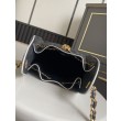 Imitazioni borse griffate a mano Chanel 25 Mini Hobo AS5293 Rafia intrecciata Nero