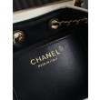 Imitazioni borse griffate a mano Chanel 25 Mini Hobo AS5293 Rafia intrecciata Nero