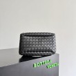 Borsa a tracolla Bottega Veneta Campana piccola intrecciata Nero
