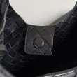 Borsa a tracolla Bottega Veneta Campana piccola intrecciata Nero