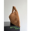 Imitazioni borse griffate a tracolla Bottega Veneta Large Hop pelle scamosciata marrone