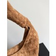 Imitazioni borse griffate a tracolla Bottega Veneta Large Hop pelle scamosciata marrone