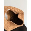 Imitazioni borse griffate a tracolla Bottega Veneta Large Hop pelle scamosciata marrone