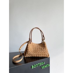 Borse Firmate Replica Bottega Veneta Parachute intrecciato marrone