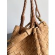 Borse Firmate Replica Bottega Veneta Parachute intrecciato marrone