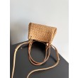 Borse Firmate Replica Bottega Veneta Parachute intrecciato marrone