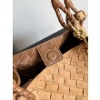 Borse Firmate Replica Bottega Veneta Parachute intrecciato marrone