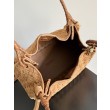 Borse Firmate Replica Bottega Veneta Parachute intrecciato marrone