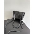 Borse Replica Bottega Veneta Parachute intrecciato nero