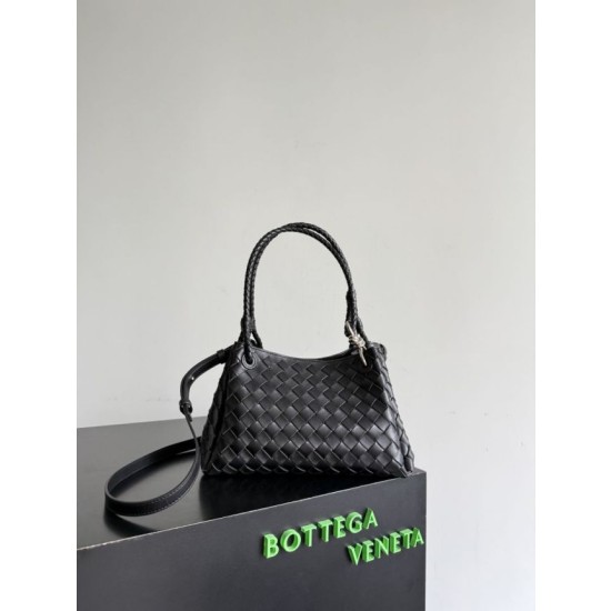 Borse Replica Bottega Veneta Parachute intrecciato nero