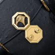 Borse Replica da lavoro da uomo Stefano Ricci oro stampa coccodrillo opaca Nero