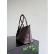 Borsa tote reversibile Bottega Veneta Pinacoteca intrecciato bordeaux