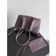 Borsa tote reversibile Bottega Veneta Pinacoteca intrecciato bordeaux