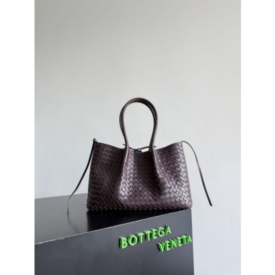 Borsa tote reversibile Bottega Veneta Pinacoteca intrecciato bordeaux