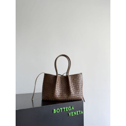 Borse Replica tote reversibile Bottega Veneta Pinacoteca intrecciato Marrone