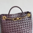 Borse Bottega Veneta Andiamo piccola/media/grande pelle intrecciata marrone