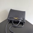 Borse Bottega Veneta Andiamo piccola/media/grande pelle intrecciata Nera